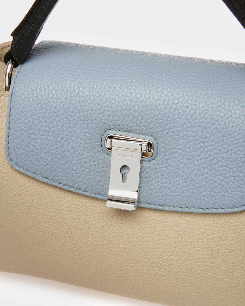 Bally Layka Small Leather Top Handle Bag Beige | UQRNX4218