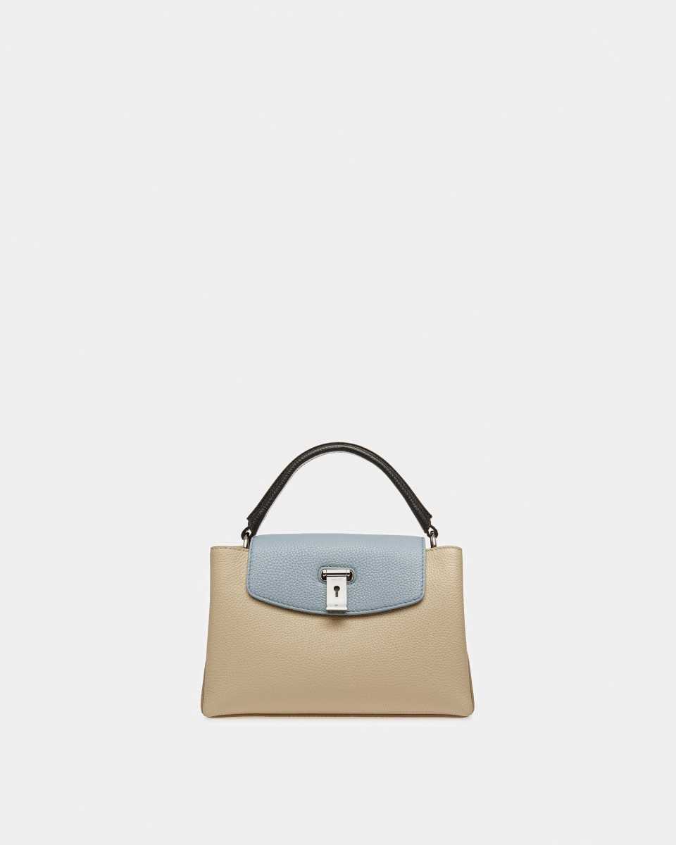 Bally Layka Small Leather Top Handle Bag Beige | UQRNX4218