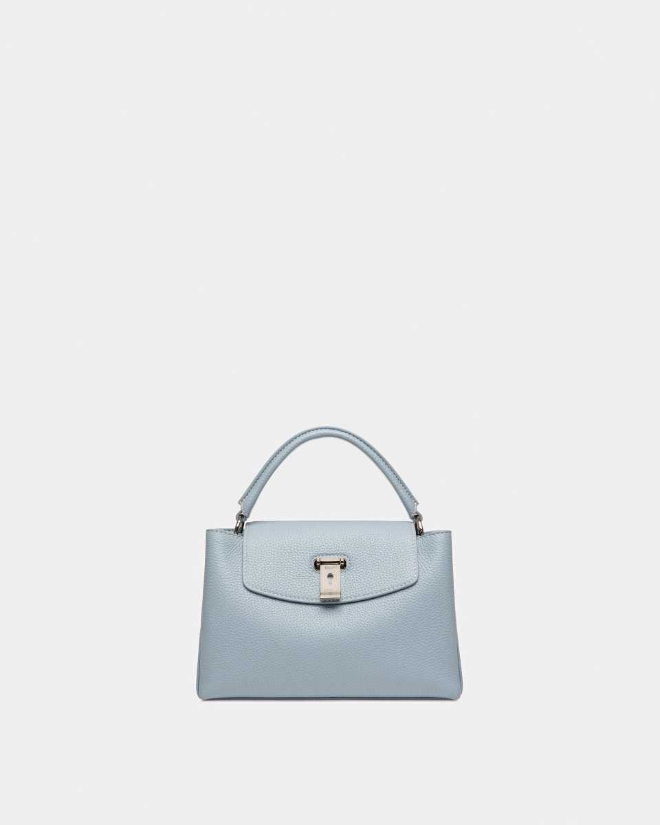 Bally Layka Small Leather Top Handle Bag Blue | WRGOM4597