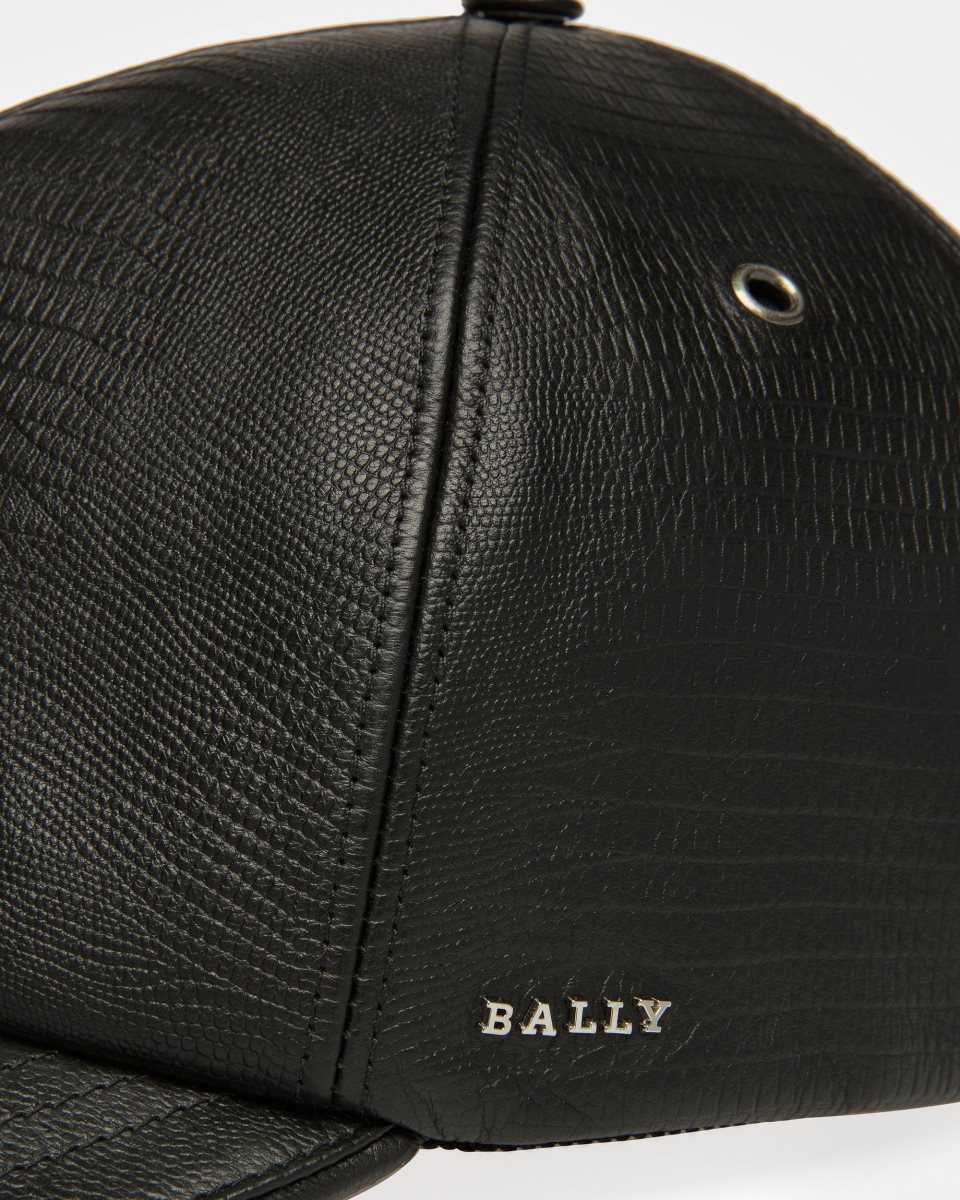 Bally Leather Baseball Cap Black | JPAVI8574