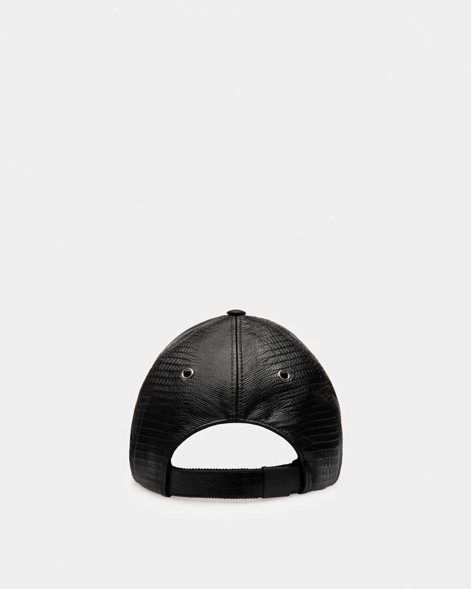 Bally Leather Baseball Cap Leather Baseball Cap Black | KSWNH0876