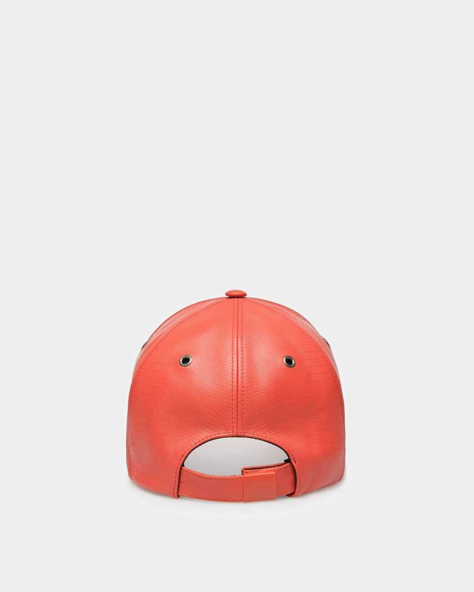 Bally Leather Baseball Cap Orange | SVTED0346