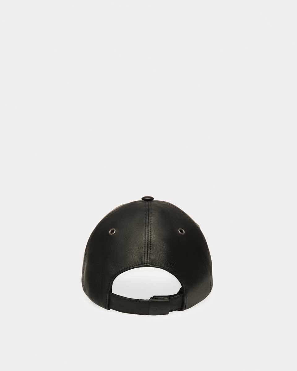 Bally Leather Baseball Hat Black | OAJQG4723