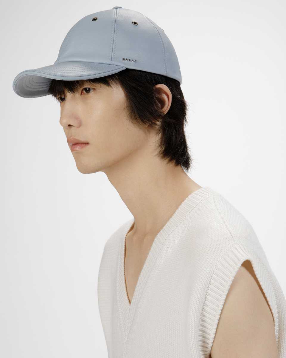 Bally Leather Baseball Hat Blue | KQXRZ6317