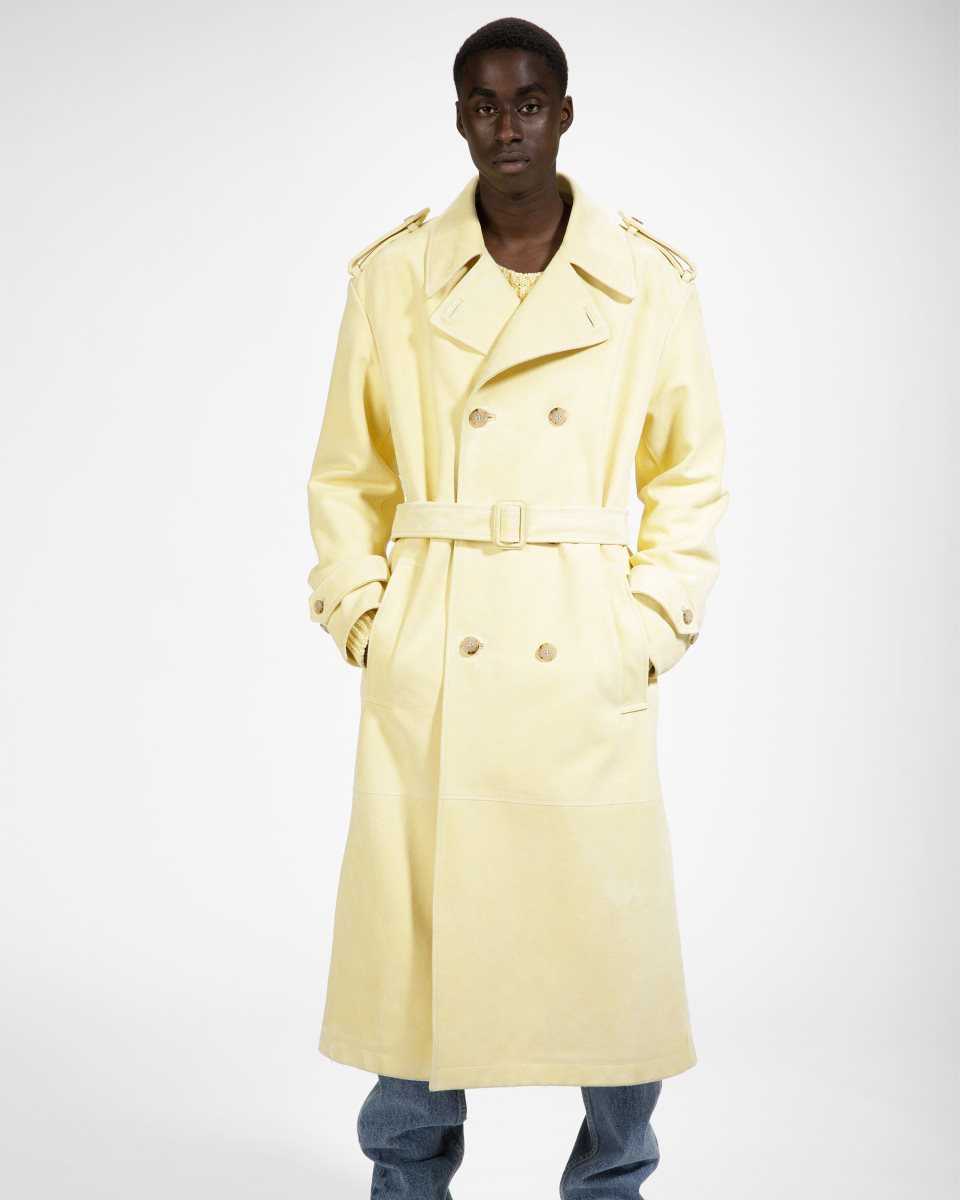 Bally Leather Belted Trench Coat Multicolor | IQABH7365