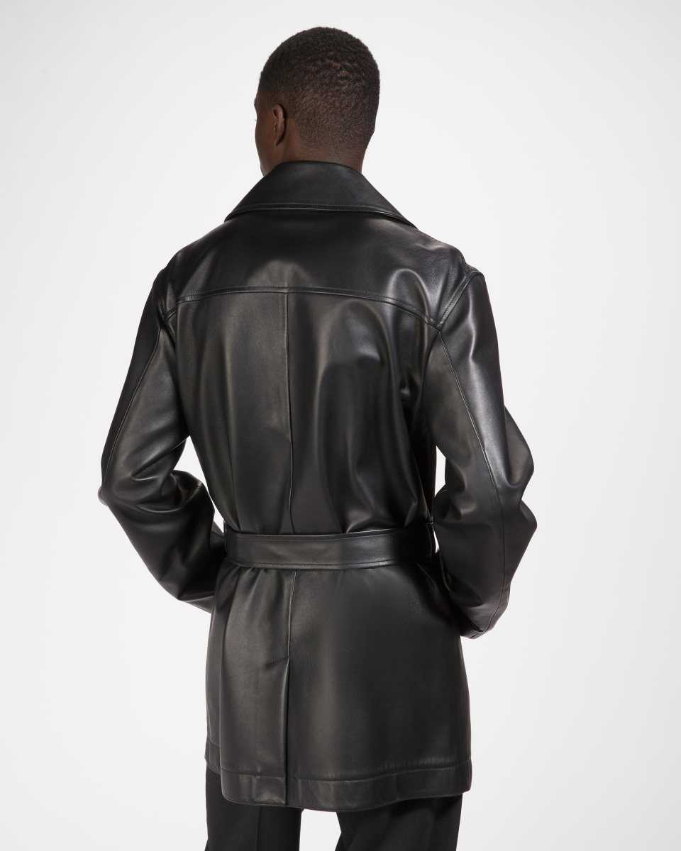 Bally Leather Coat Black | WMLHS7892