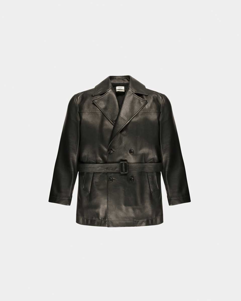 Bally Leather Coat Black | WMLHS7892