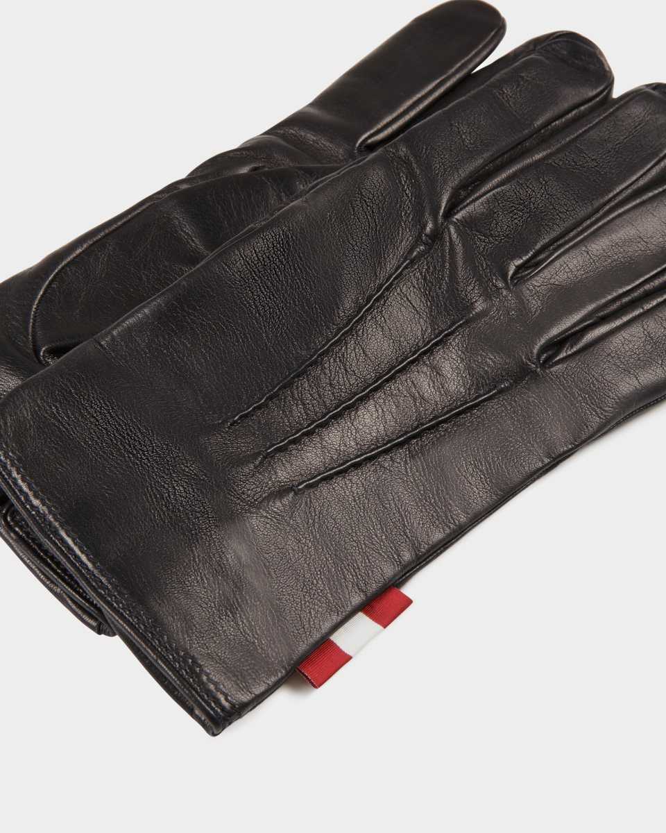 Bally Leather Gloves Blue | MXGLT2684