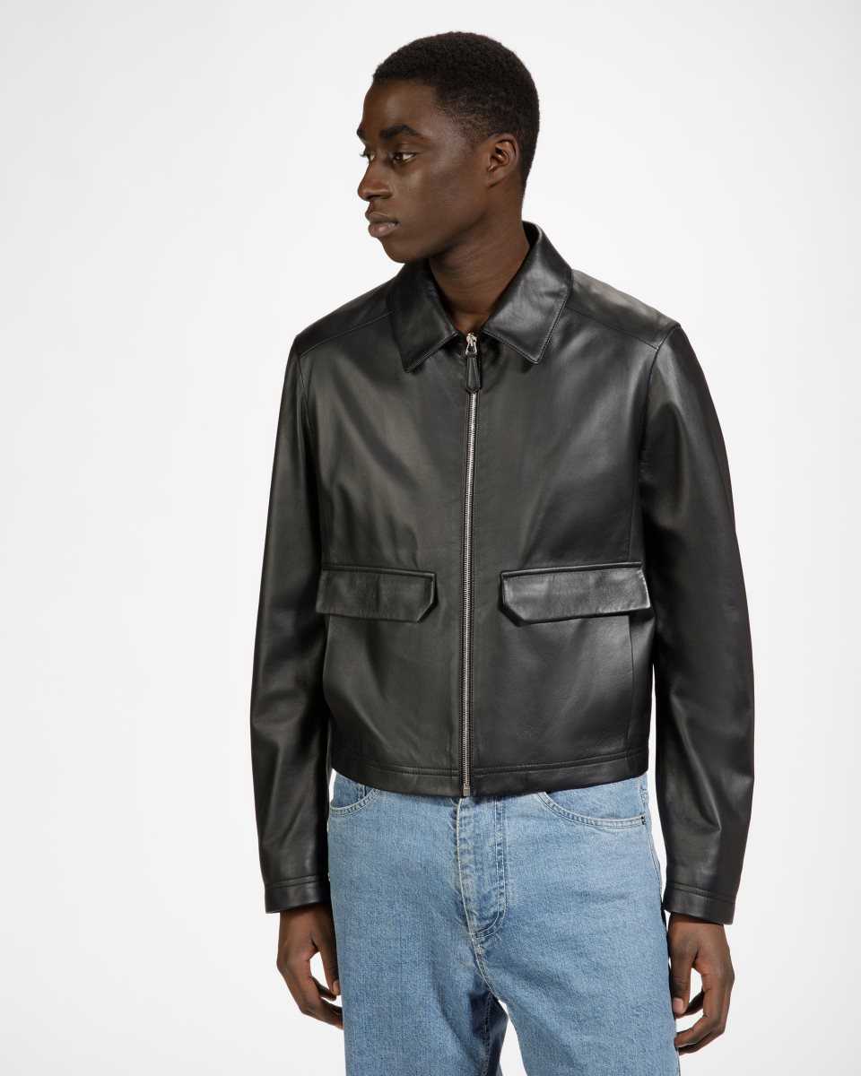 Bally Leather Outerwear Black | KOYMW8106