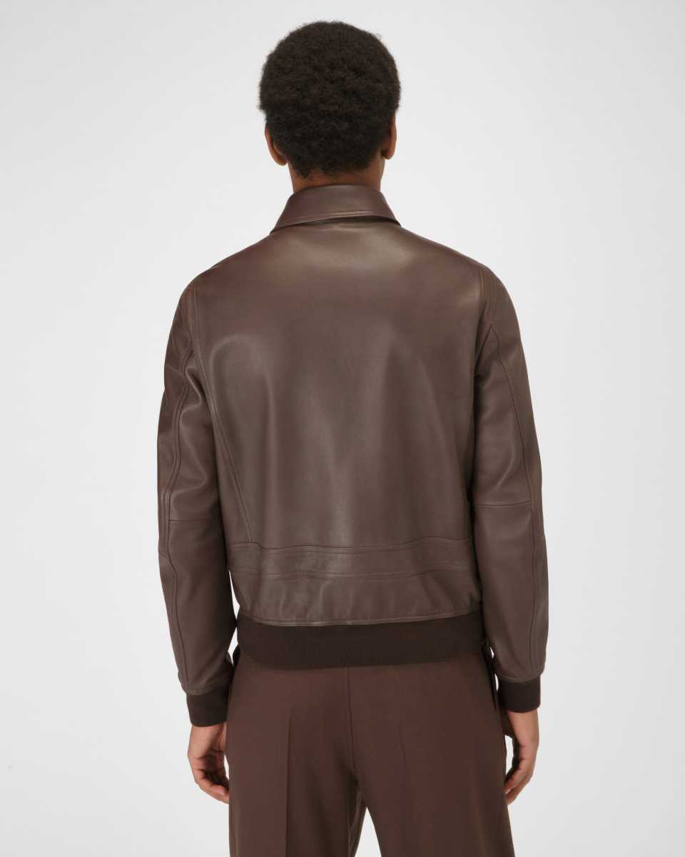 Bally Leather Outerwear Brown | FDQBM5607