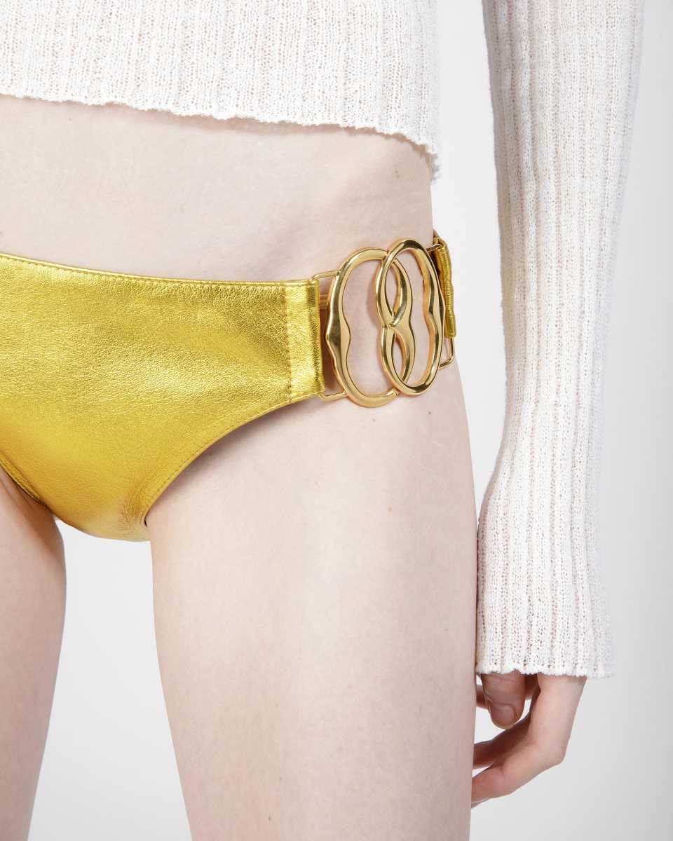 Bally Leather Panties Gold | SVBIY8134