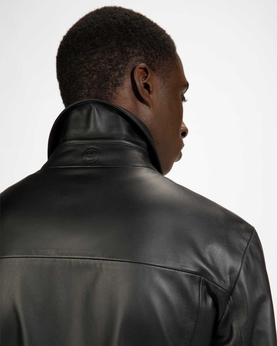 Bally Leather Patch Pocket Jacket Black | KRSWH5286