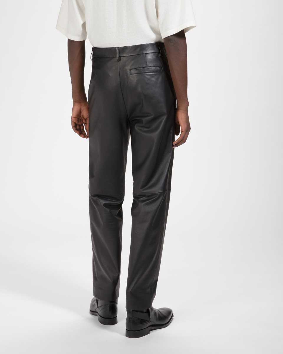 Bally Leather Trousers Black | RUWHO1753