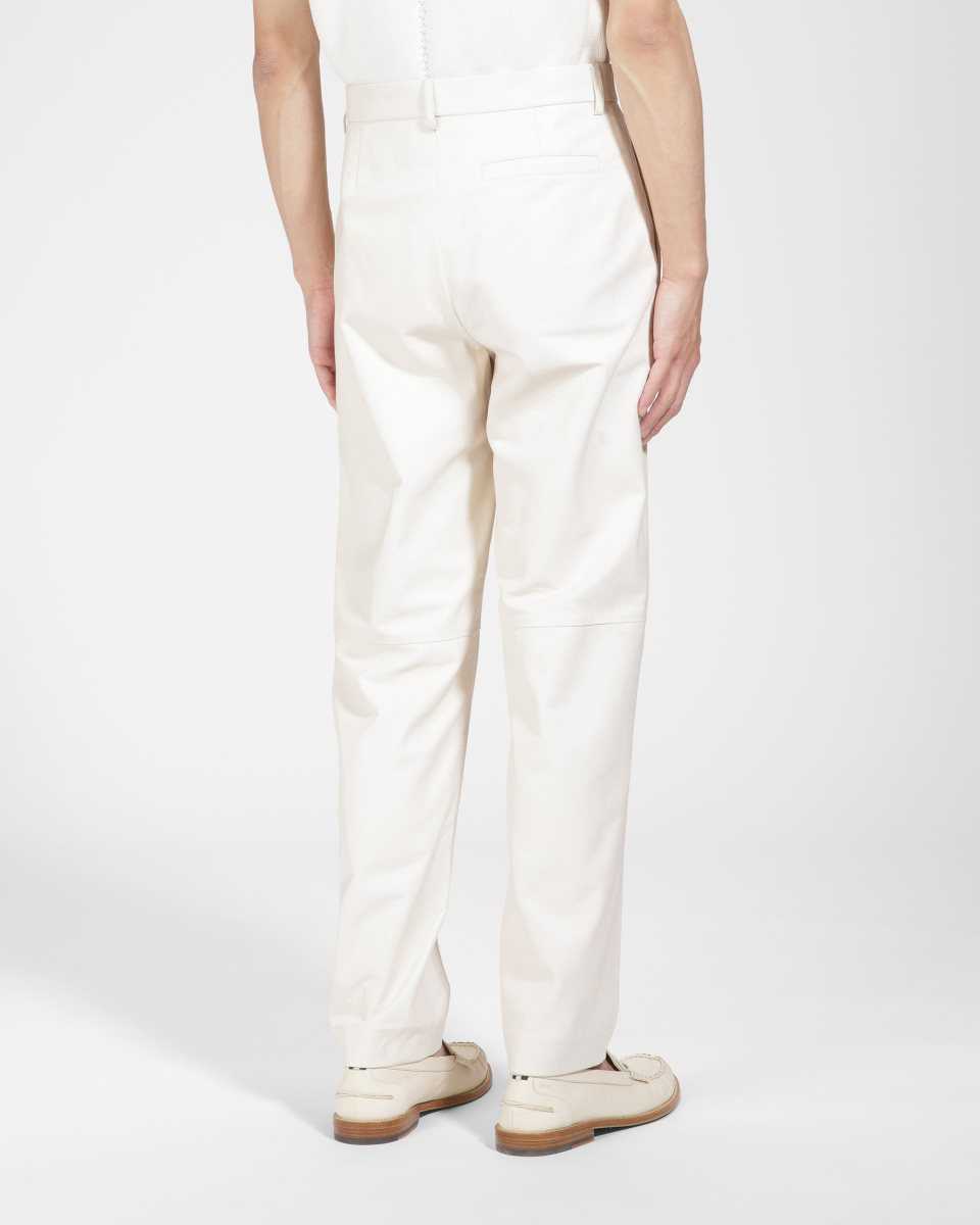 Bally Leather Trousers White | DSRNQ3219