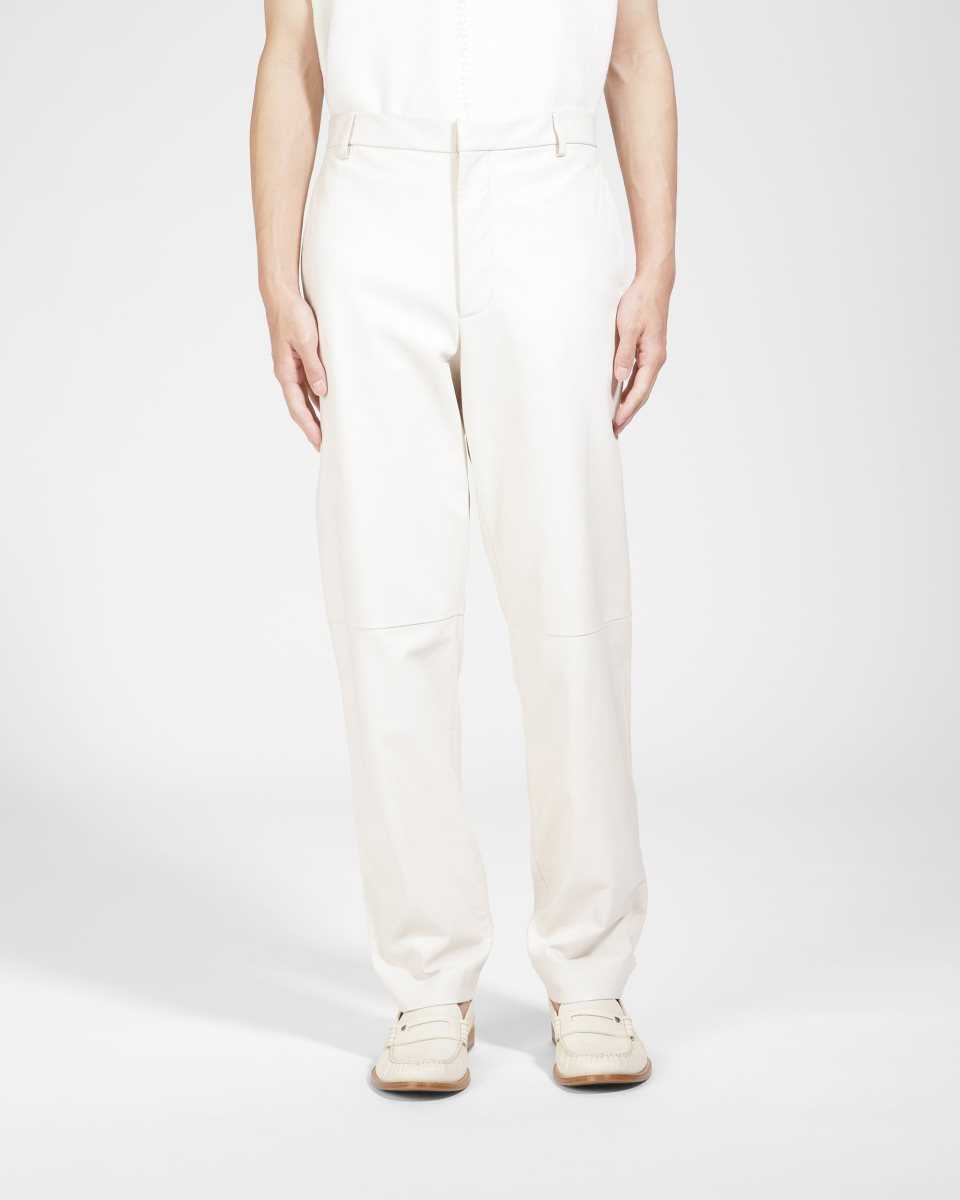 Bally Leather Trousers White | DSRNQ3219