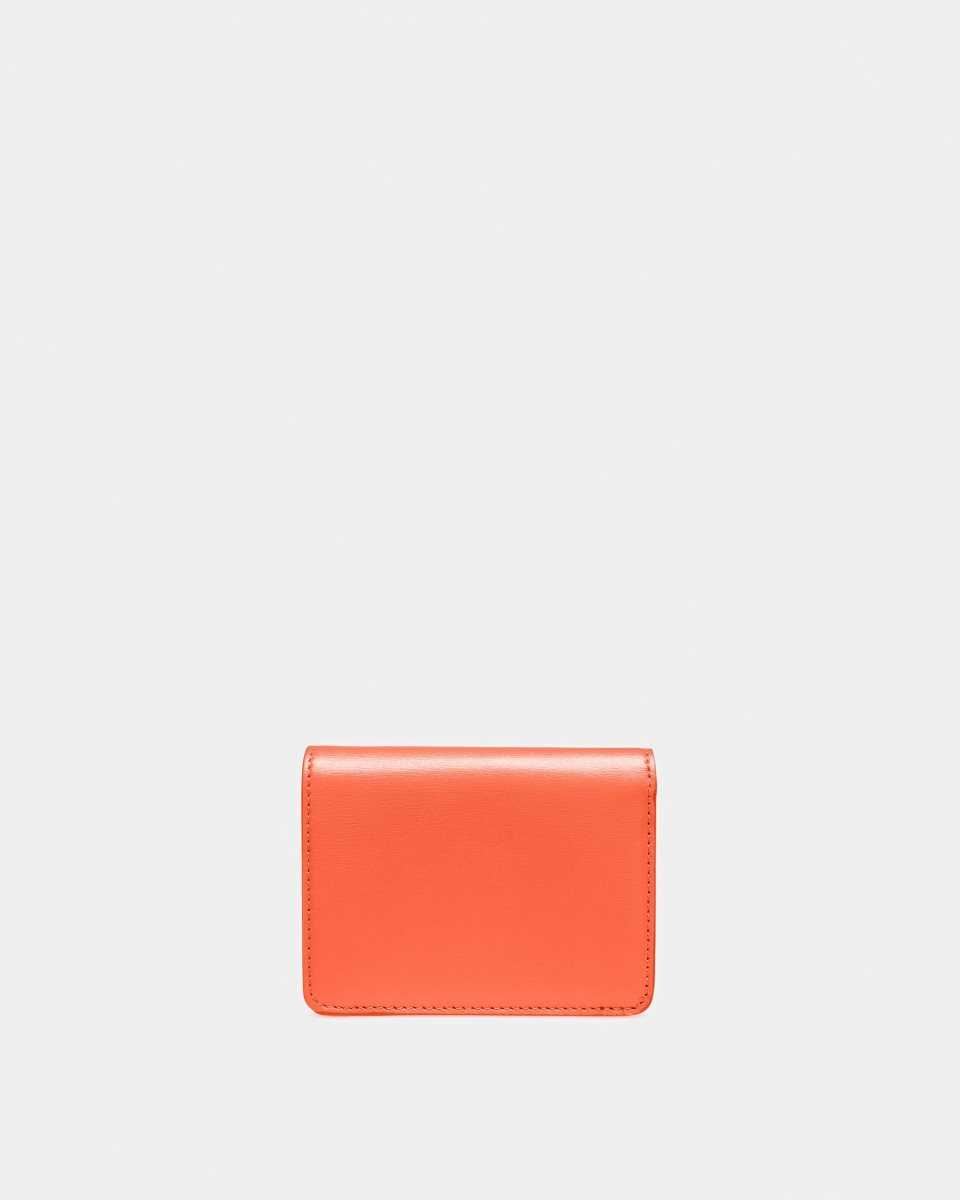 Bally Lettes Leather Business Card Holder Orange | DGFRE7238