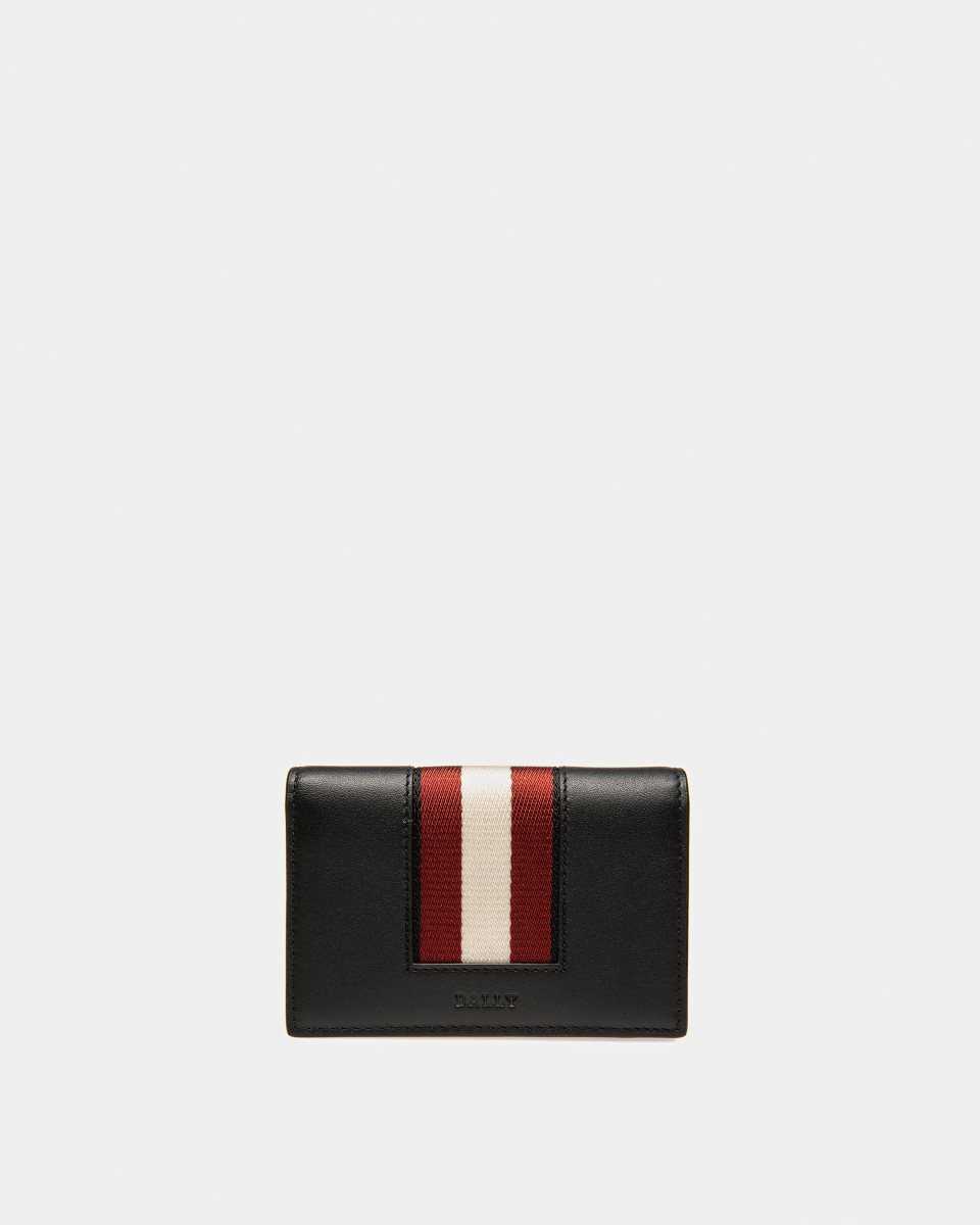 Bally Lettes Leather Business Card Holder Black | MCTGN1627