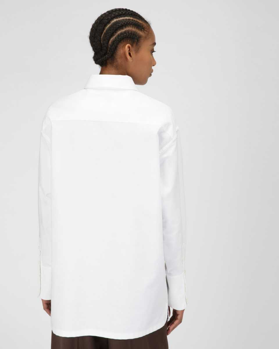 Bally Long Sleeve Cotton Shirt White | MBCYL1607