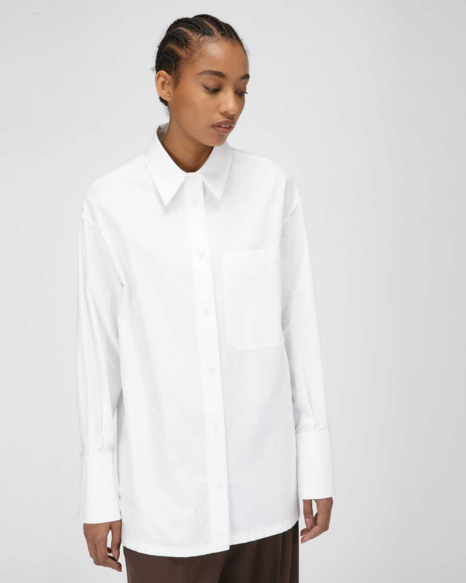 Bally Long Sleeve Cotton Shirt White | MBCYL1607