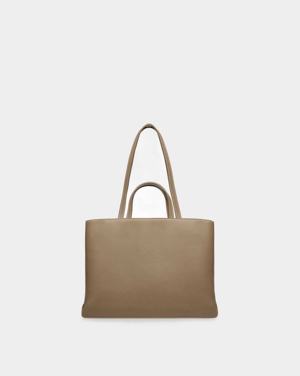 Bally Lya Leather Tote Beige | ZKQAF8261