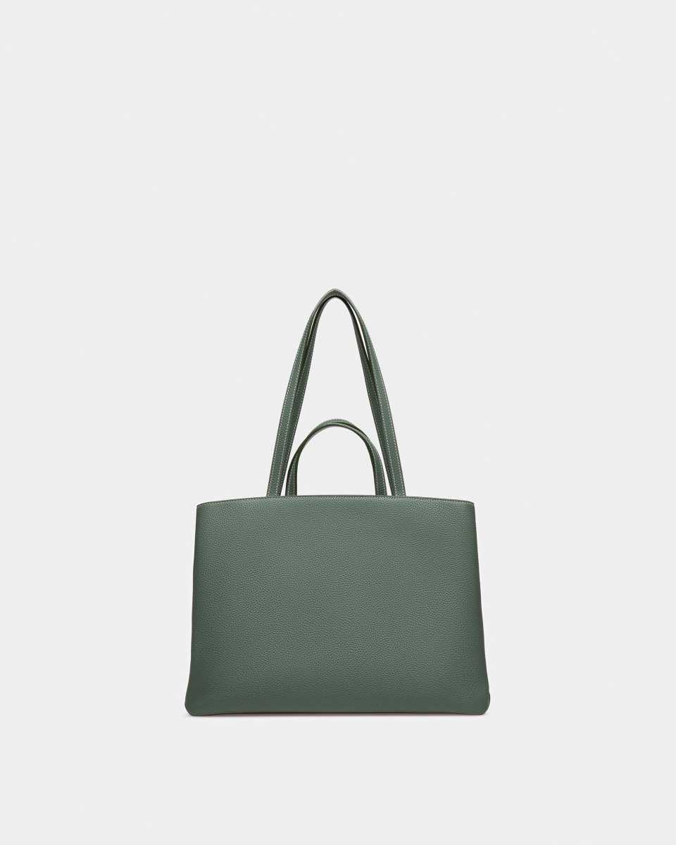 Bally Lya Leather Tote Green | SJCMI1059