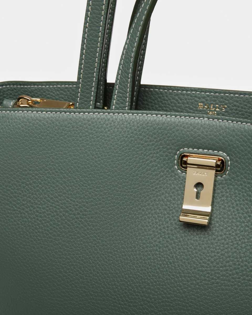 Bally Lya Leather Tote Green | SJCMI1059