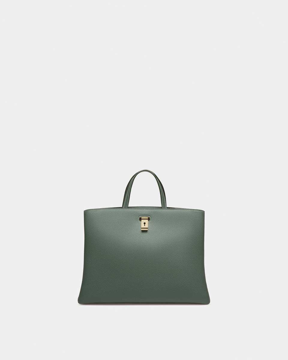 Bally Lya Leather Tote Green | SJCMI1059