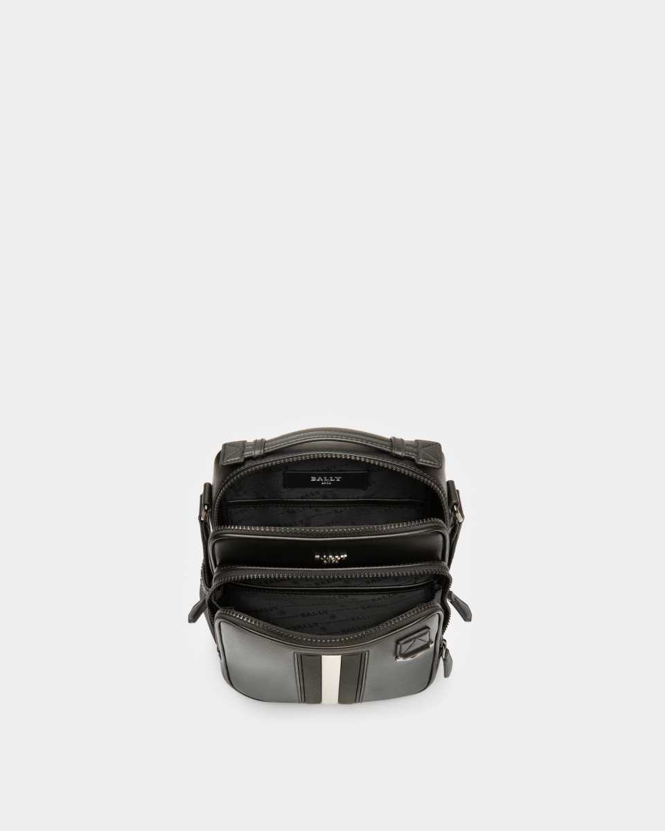 Bally Mackao Leather Cross-Body Bag Black | BKAON5984