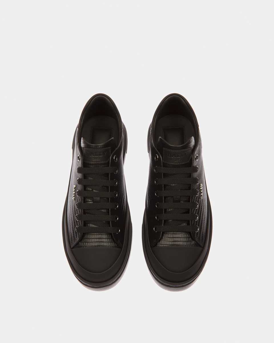 Bally Maily Leather Sneakers Black | VBWKQ7983