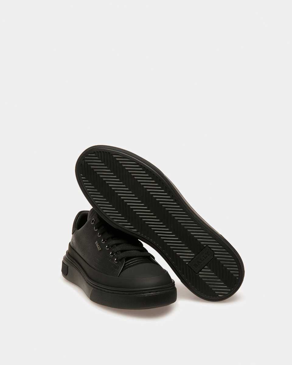 Bally Maily Leather Sneakers Black | VBWKQ7983