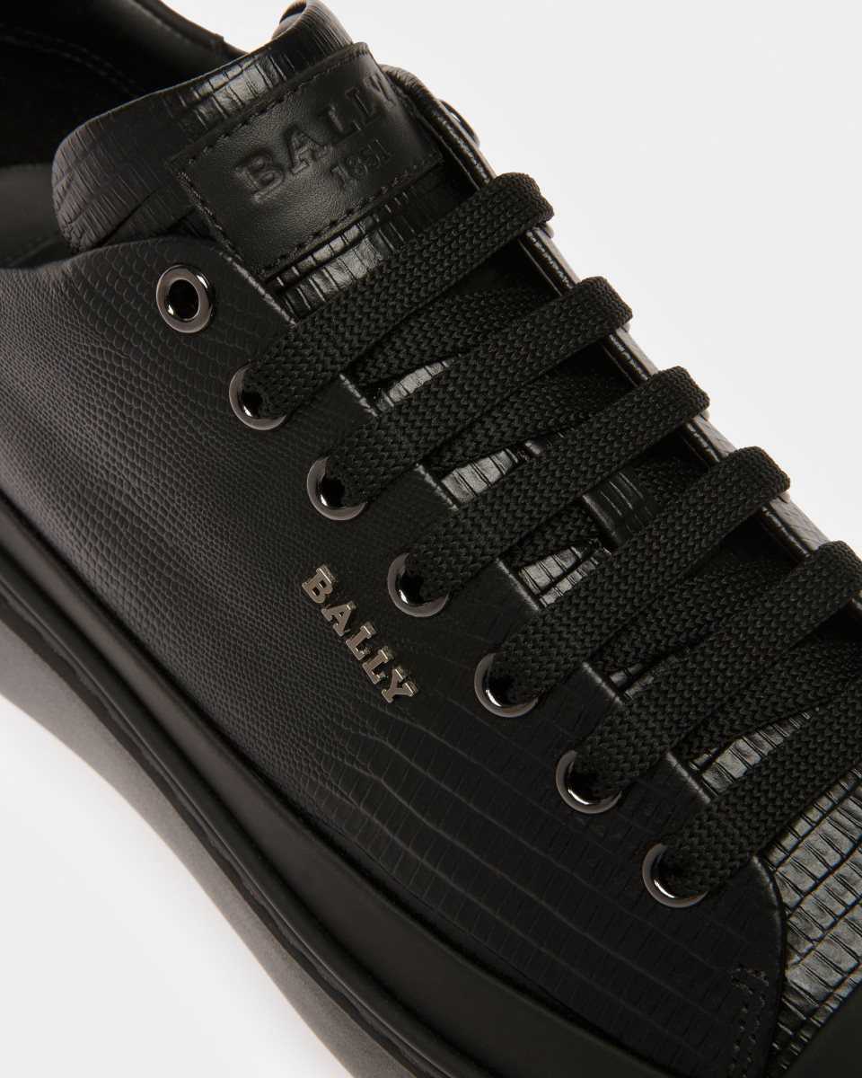 Bally Maily Leather Sneakers Black | VBWKQ7983