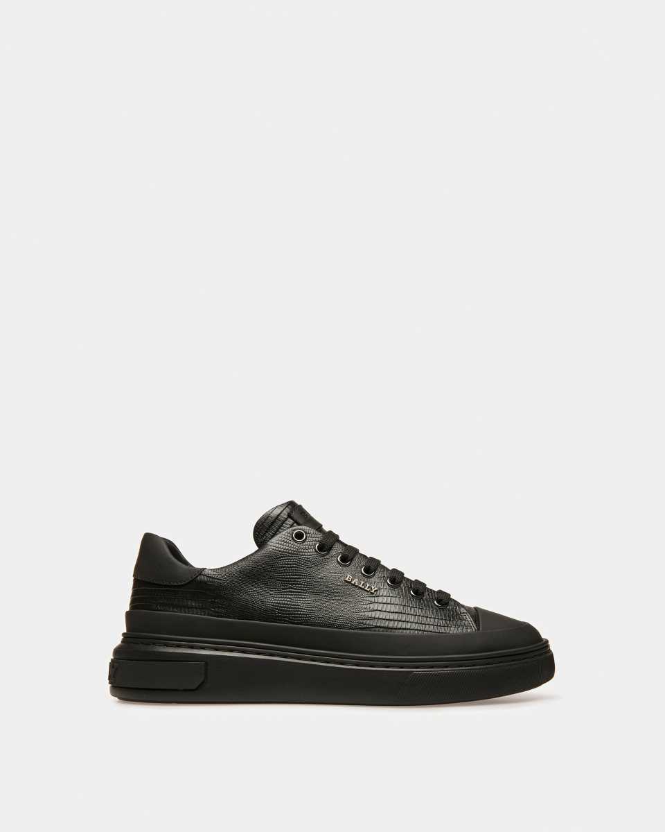 Bally Maily Leather Sneakers Black | VBWKQ7983