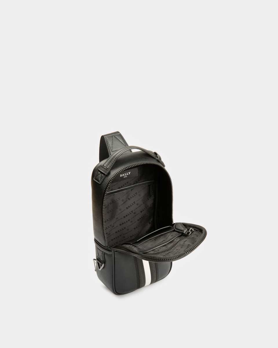 Bally Malikho Recycled Leather Sling Bag Black | QPGNA3507