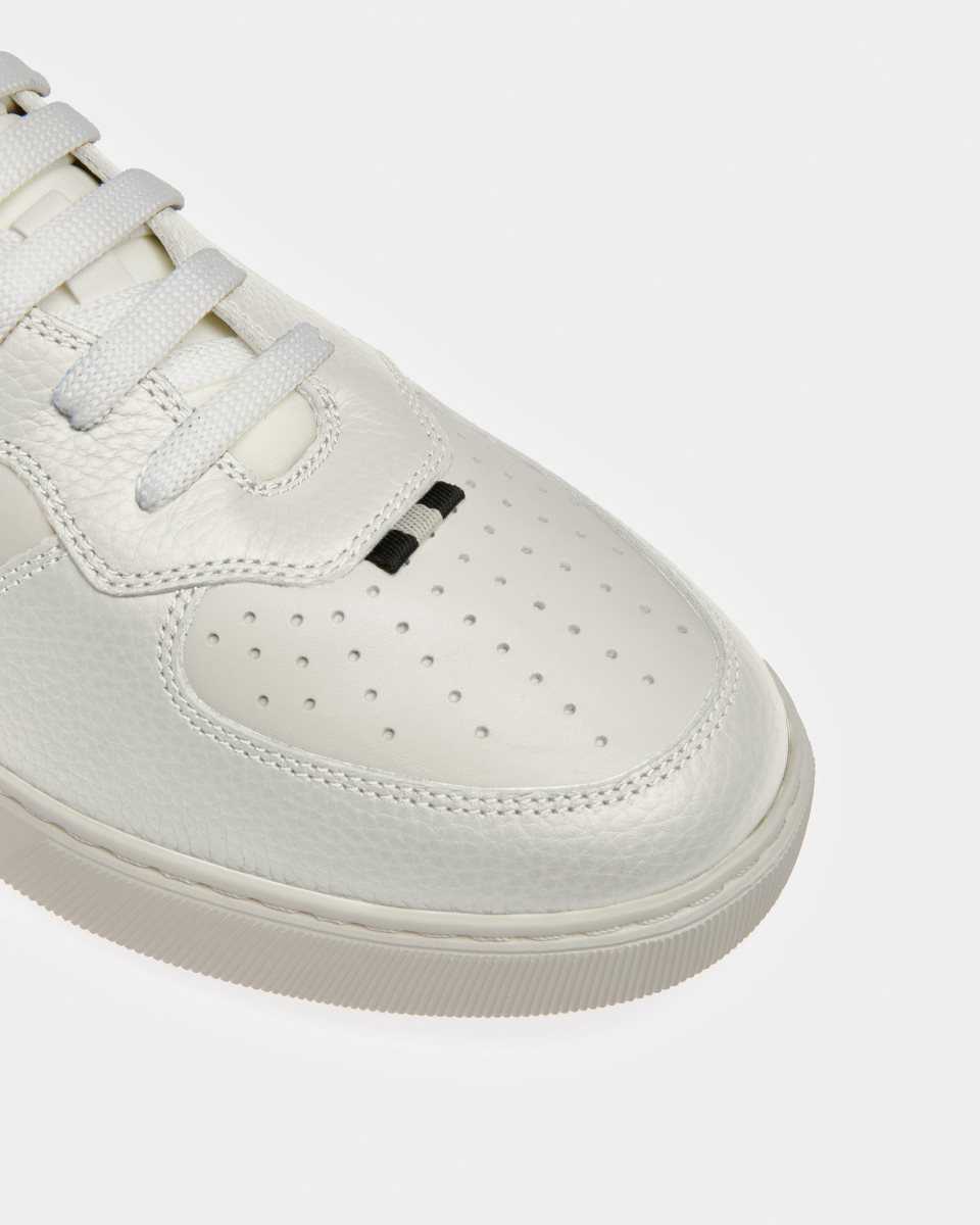 Bally Mark Leather And Fabric Sneakers White | GKUMY2460