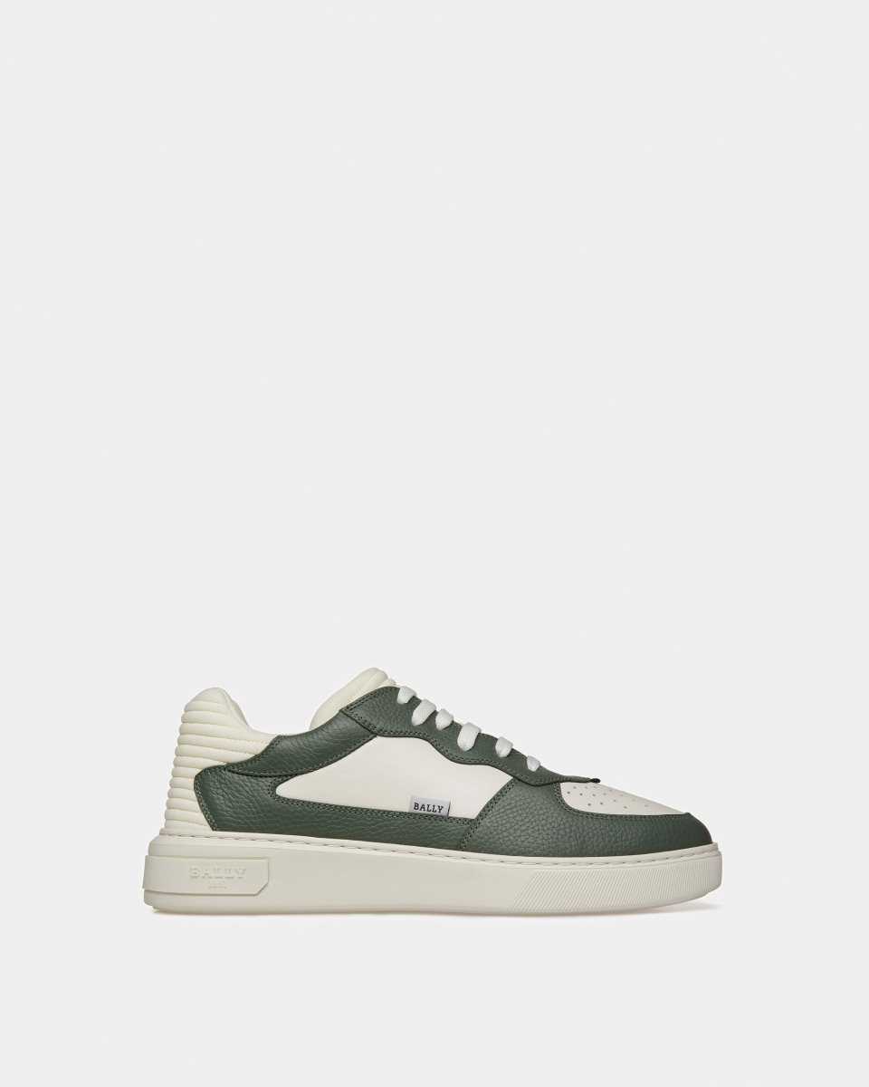 Bally Mark Leather And Fabric Sneakers White | GKUMY2460