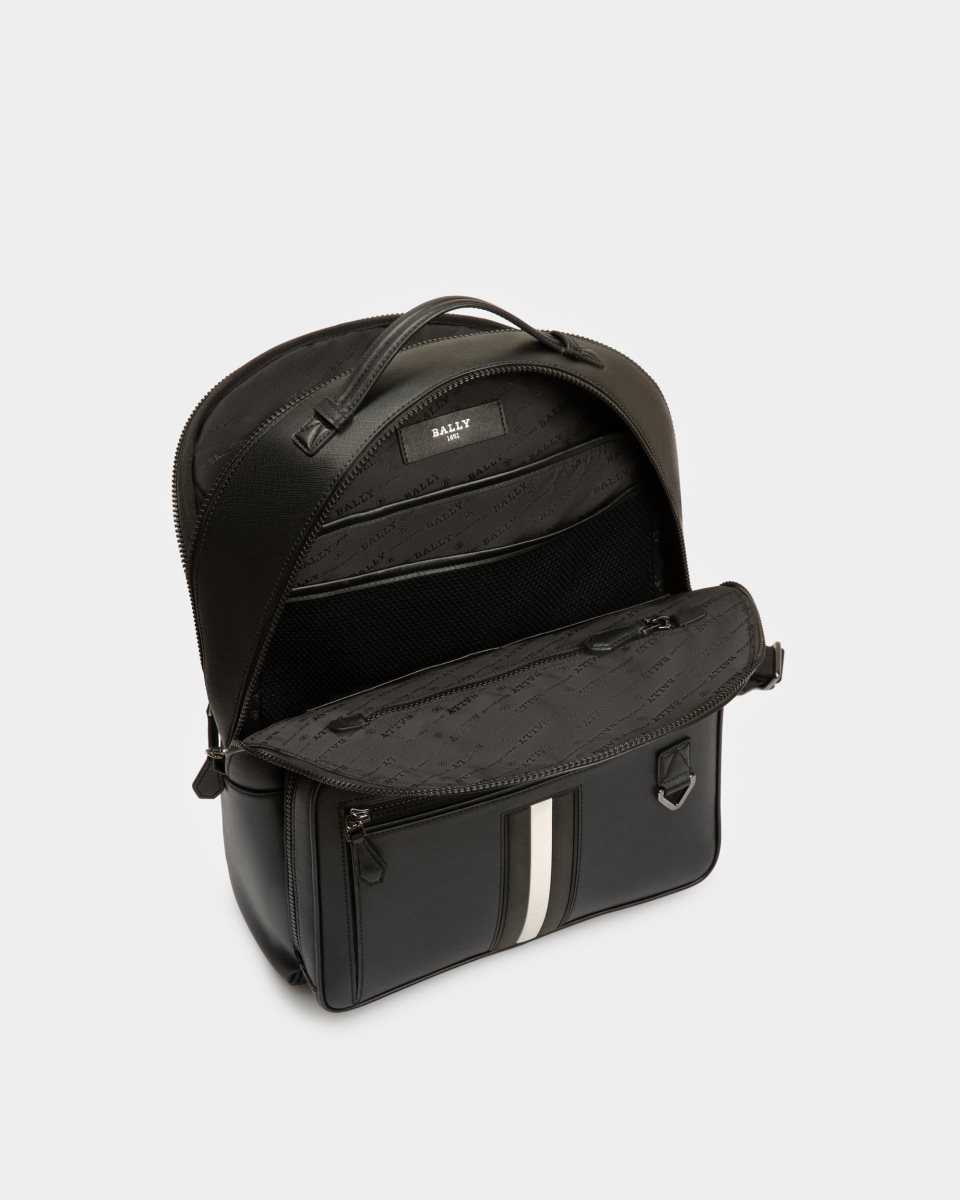 Bally Mavrick Leather Backpack Black | PFNBC4935