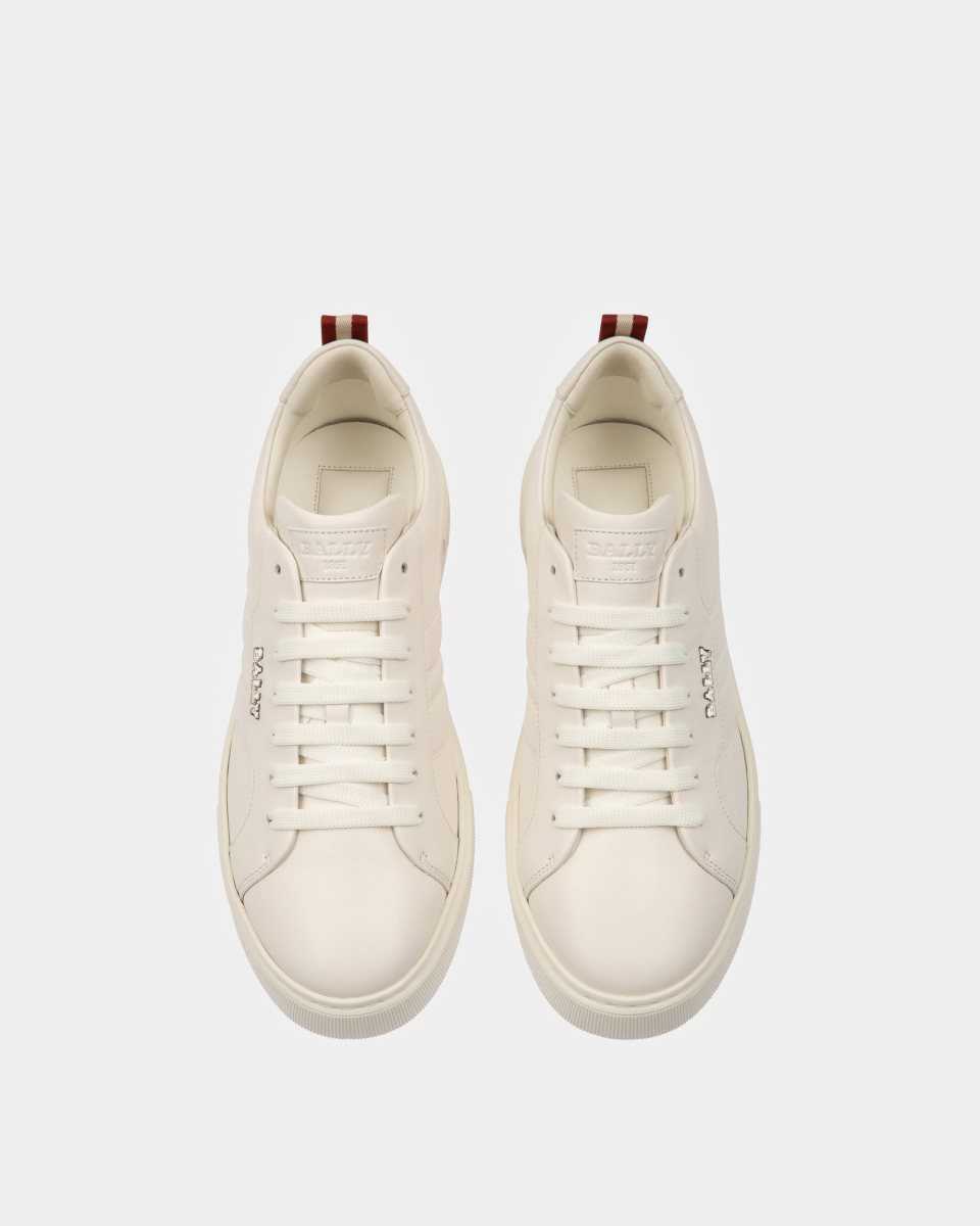 Bally Maxim Leather Sneakers White | RWGKQ4521