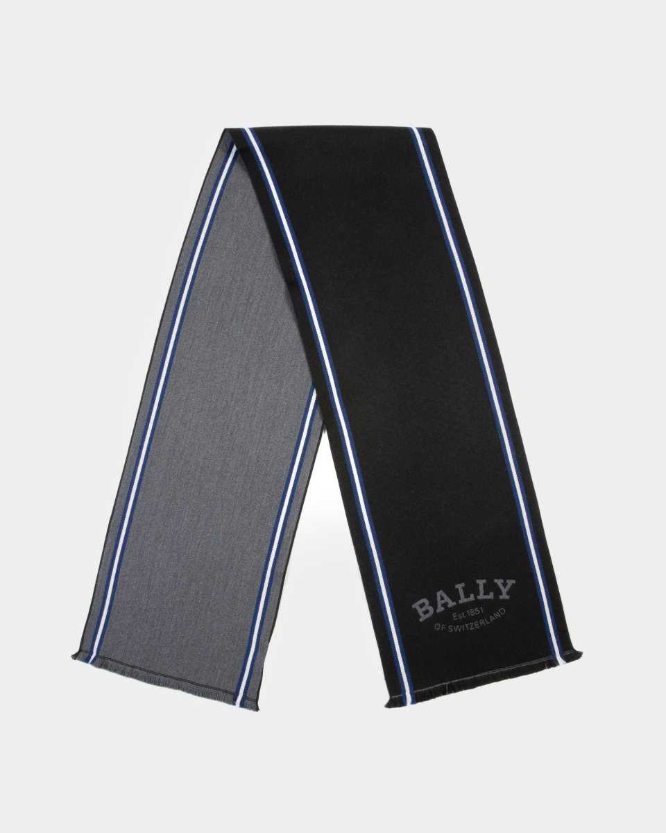 Bally Merino Wool And Cashmere Scarf Blue | CMUEA1527