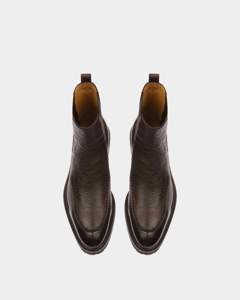 Bally Mirno Leather Booties Brown | BGSJE4569