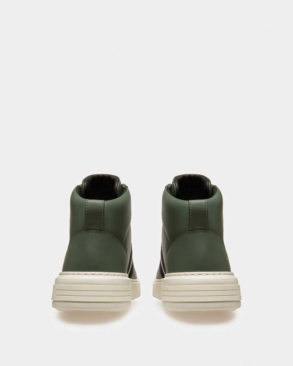 Bally Myles Leather Sneakers Green | CJNZM8215