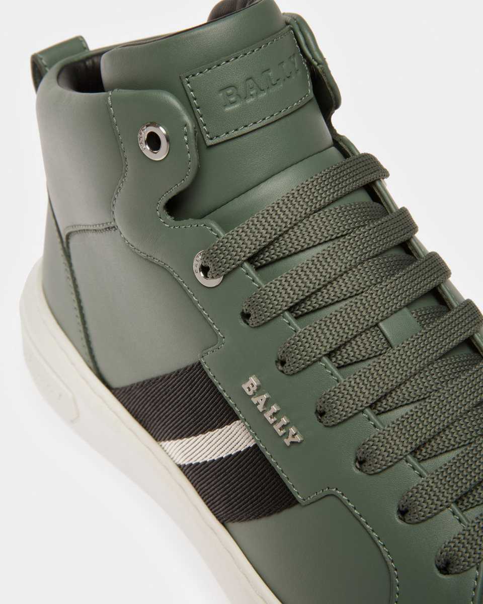 Bally Myles Leather Sneakers Green | CJNZM8215