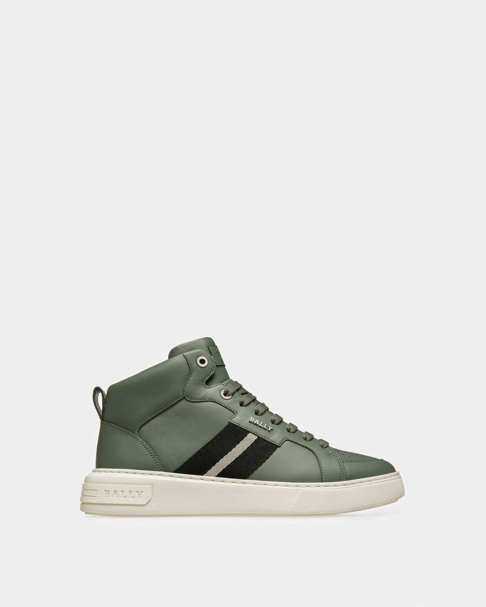 Bally Myles Leather Sneakers Green | CJNZM8215