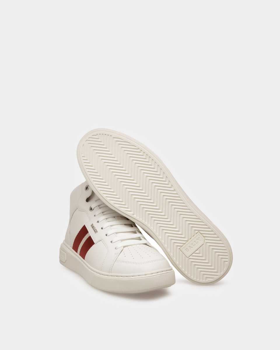 Bally Myles Leather Sneakers White | QYGRK7653