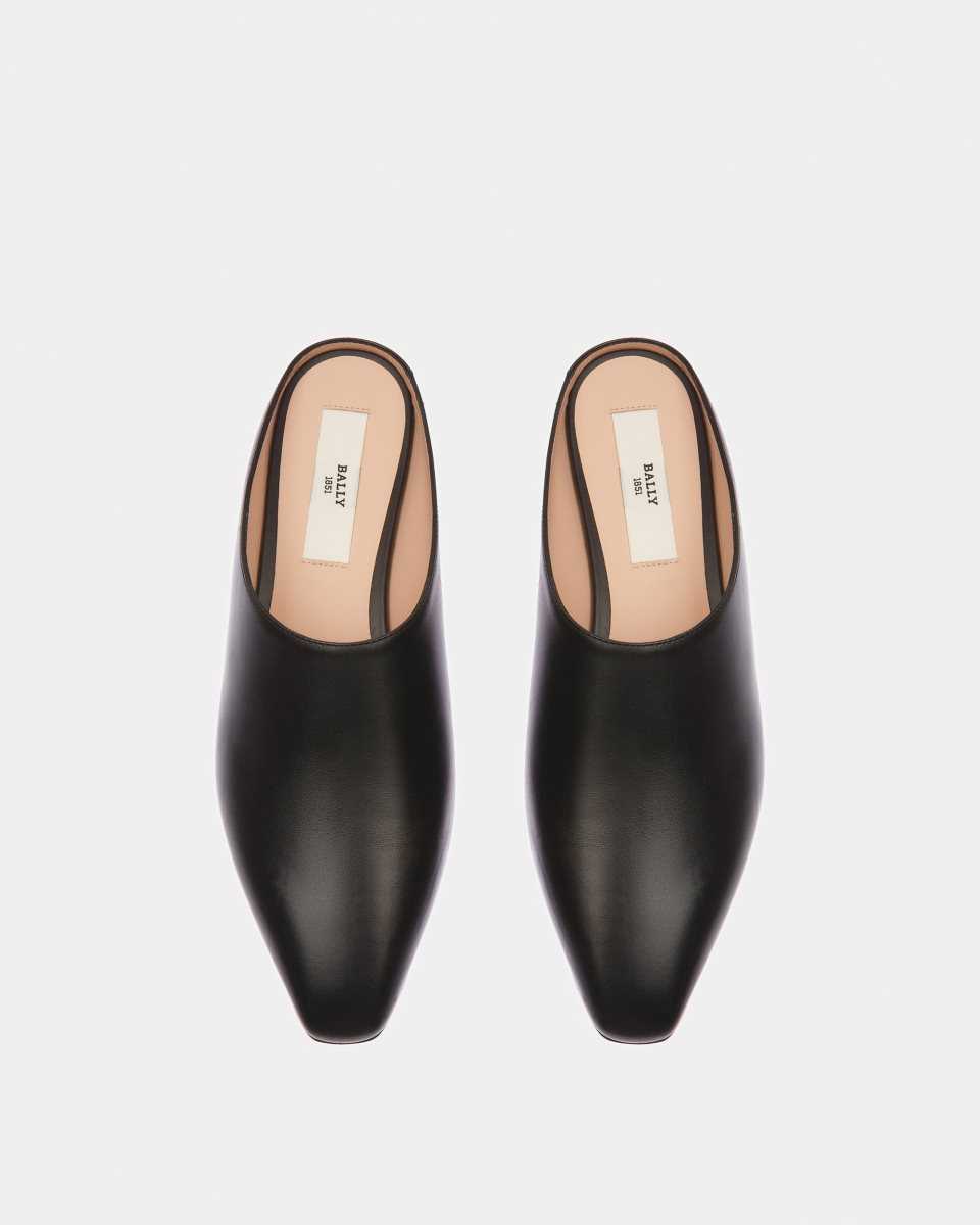 Bally Nara Leather Flat Pumps Black | NHTSP5730