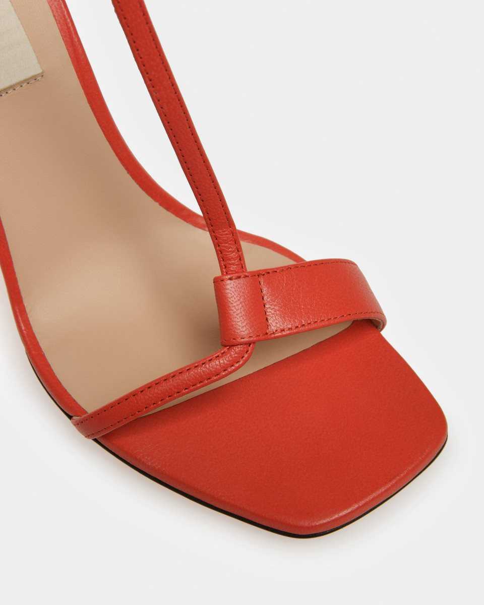 Bally Natalia Leather Sandals Orange | FYRGB1876