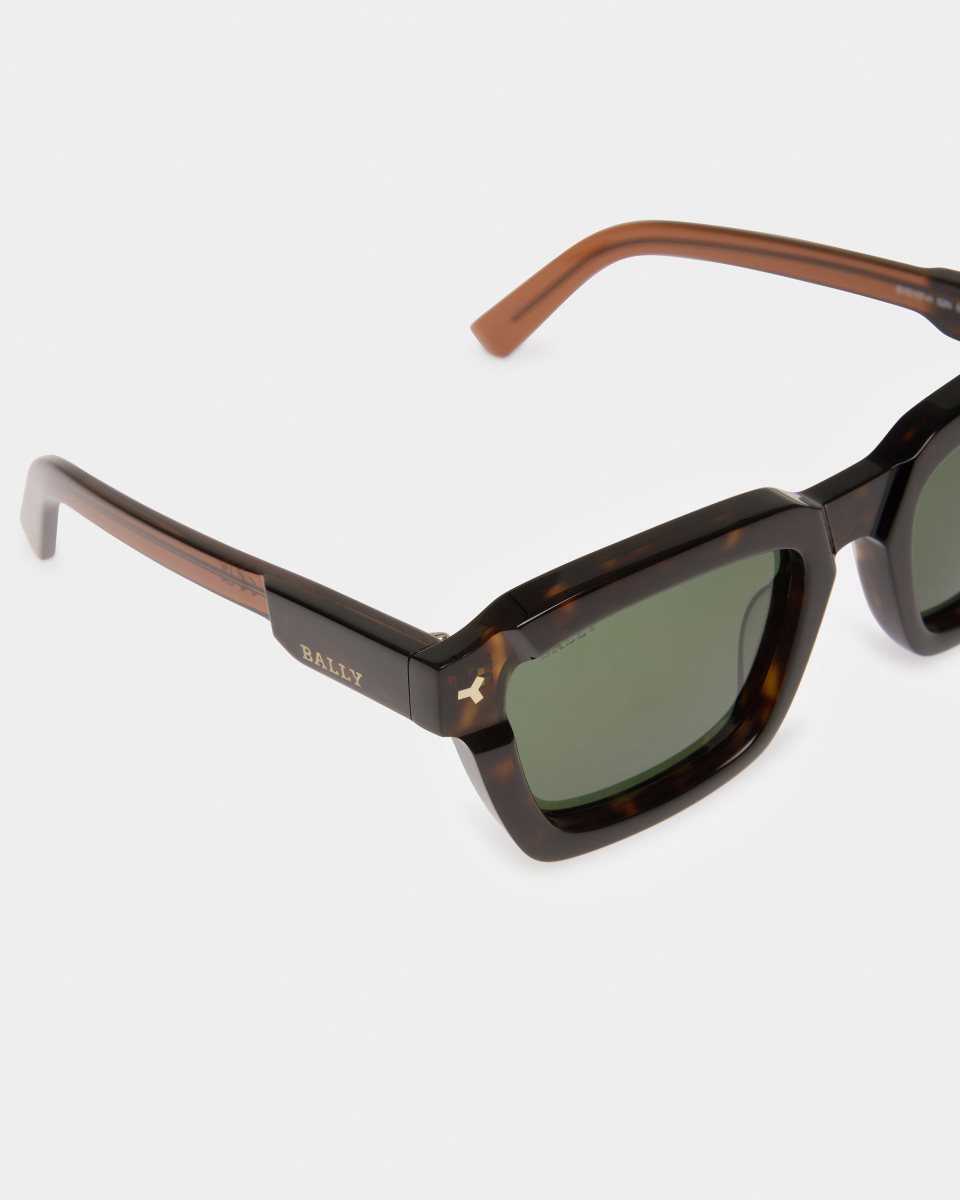 Bally Nicholas Rectangular Full Rim Sunglasses Brown | MYDCG9526