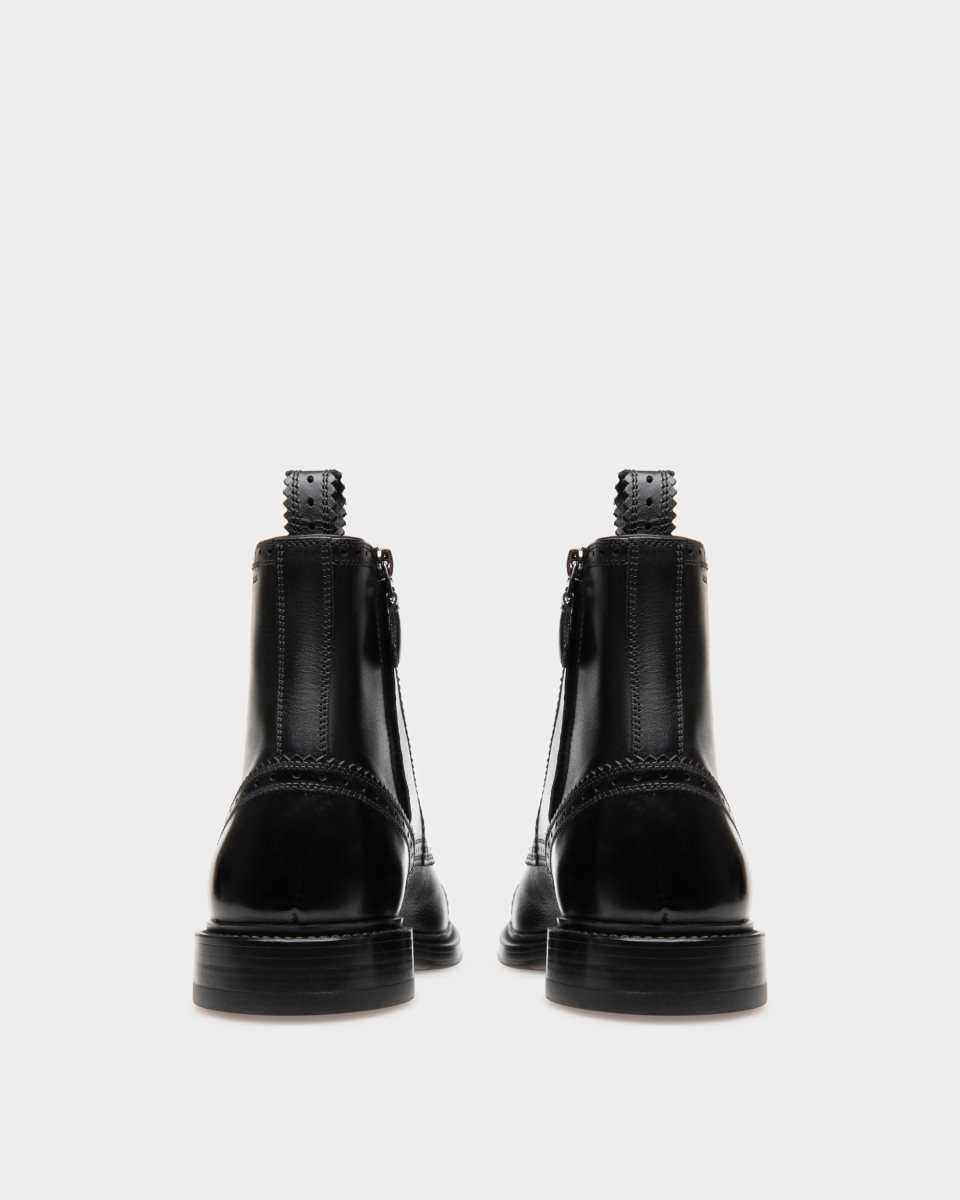 Bally Nicoldon Leather Boots Black | ZJNSY4689