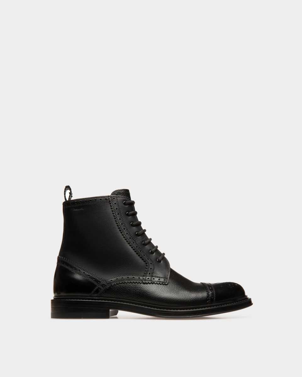 Bally Nicoldon Leather Boots Black | ZJNSY4689