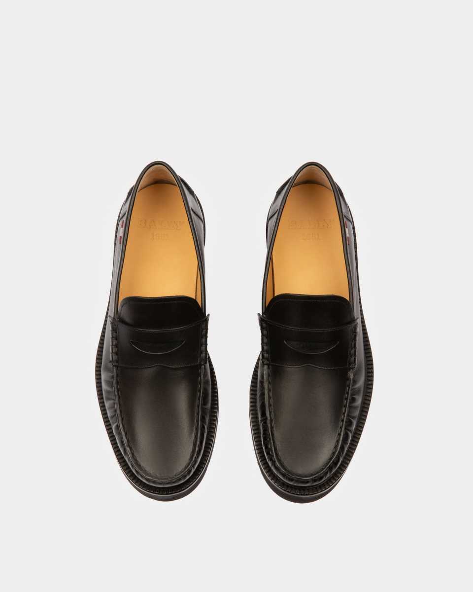 Bally Noah Leather Loafers Black | CXKHG8521