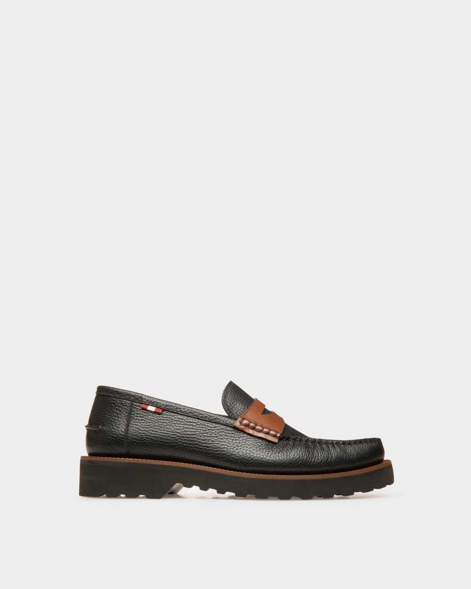 Bally Noah Leather Loafers Black | CXKHG8521